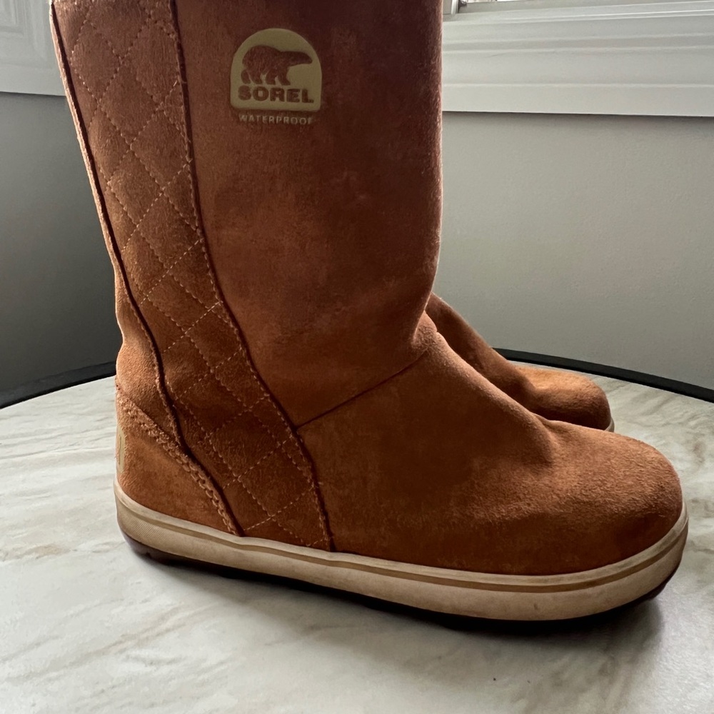 Sorel Tan Waterproof Slip-On Boots